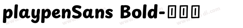 playpenSans Bold字体转换